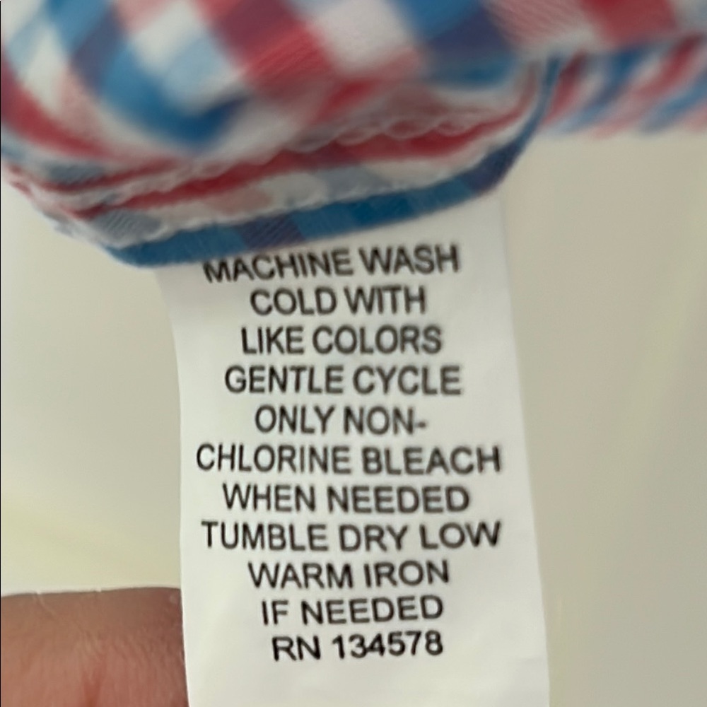 Vineyard Vines Kids XL (18) Red and Blue Plaid Button-Down Shirt - Picture 8 of 10